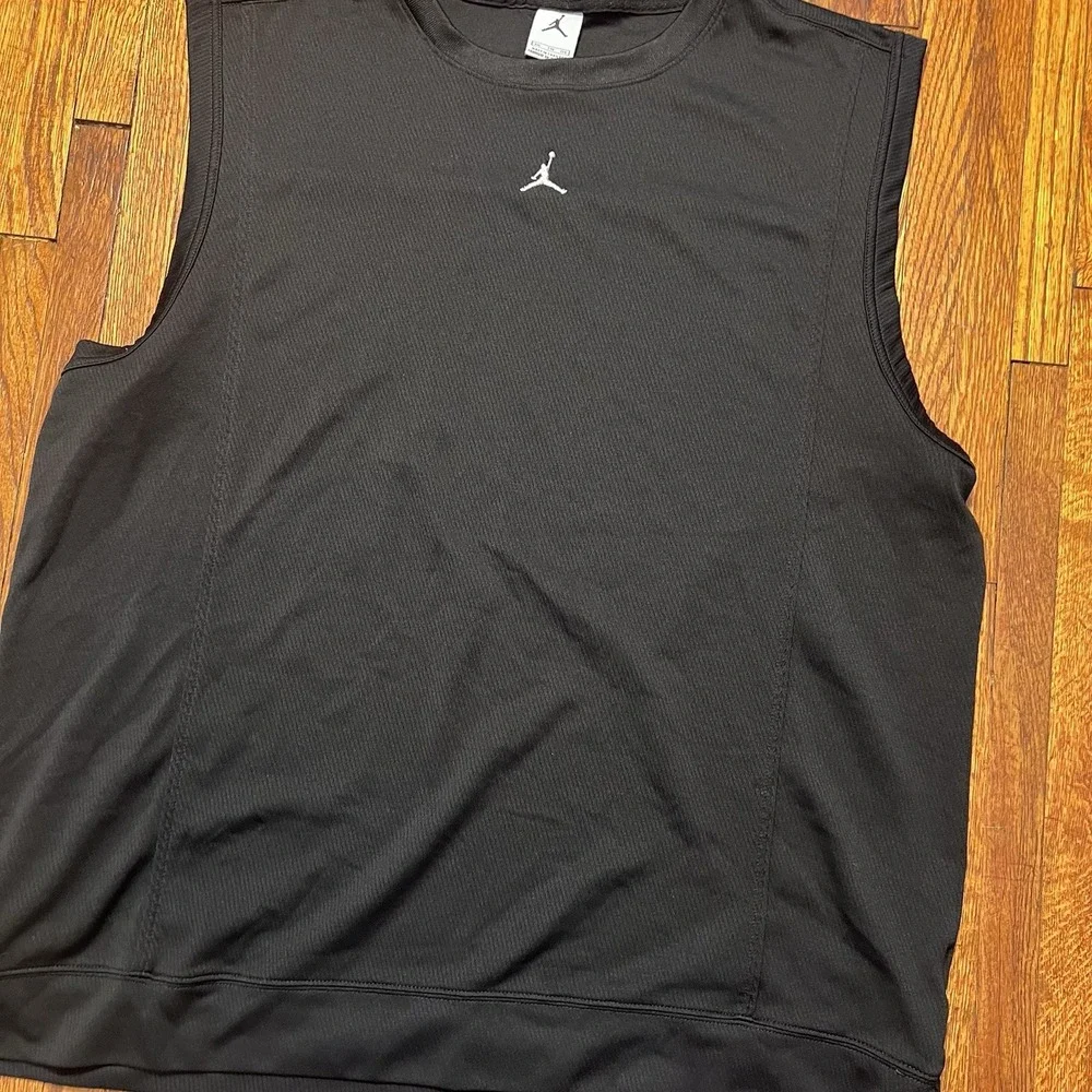 Jordan Basketball Performance Sleeveless Training Shirt Black Y2K Tank Size XXL